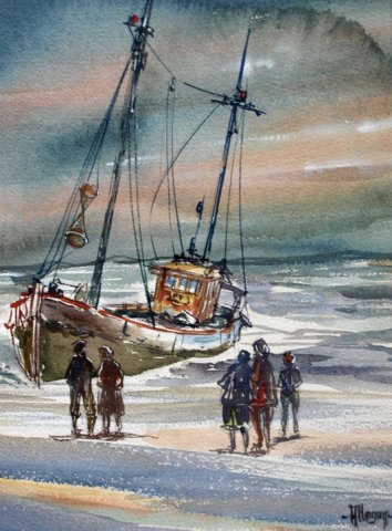 gestrand bij Noordwijk